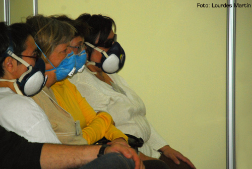 Enfermas de SQM asistiendo a una charla en Biocultura de Madrid